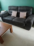 Salon, Huis en Inrichting, Ophalen, Gebruikt, Leer, Rechte bank