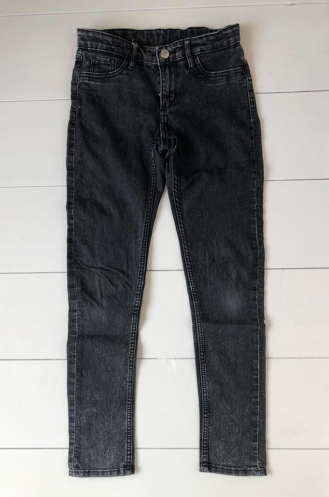 jeans broek skinny fit H&M 10-11 j 140 146 donker grijs, Kinderen en Baby's, Kinderkleding | Maat 146, Gebruikt, Meisje, Broek