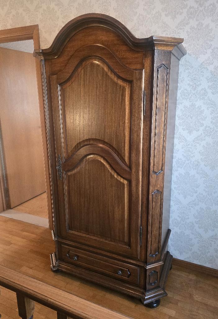 Massief eiken halkast - enkele deur, Antiquités & Art, Antiquités | Meubles | Armoires, Enlèvement