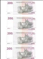 4 BILLETS CONGO 200 F, Série, Envoi, Autres pays