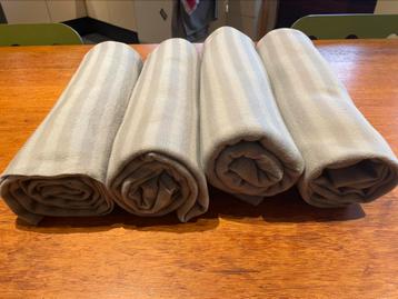 4 grijze fleece dekentjes, Huis en Inrichting, Ophalen, Zo goed als nieuw