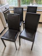 4 stoelen - Leder look, Ophalen, Gebruikt