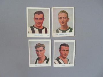 4 chromo,s voetbal 1951 - 52 Sporting Club Charleroi  beschikbaar voor biedingen