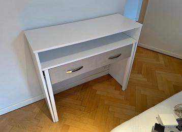 Dressoir/bureau slaapkamer wit 99x88x36/66 cm beschikbaar voor biedingen