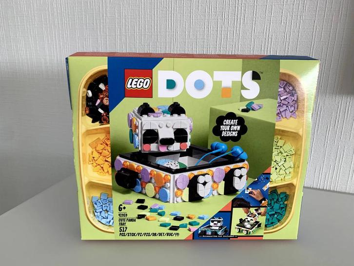 LEGO DOTS 41959 Schattige panda bakje, Kinderen en Baby's, Speelgoed | Duplo en Lego, Nieuw, Lego, Complete set, Ophalen of Verzenden