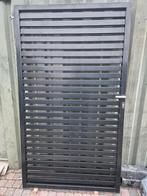 Lamellen design tuinpoort compleet met palen,, Tuin en Terras, Ophalen, Zo goed als nieuw, Looppoort, 150 tot 200 cm