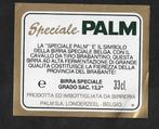 oud etiket rug palm voor buitenland, Verzamelen, Biermerken, Ophalen of Verzenden, Palm