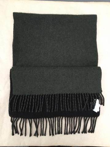 Sjaal Eric Bompard cachemire groen en zwarte kleur nieuw beschikbaar voor biedingen