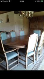 Massief eiken eetkamer, Huis en Inrichting, Ophalen, Zo goed als nieuw