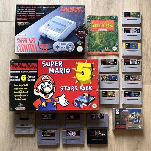 Super Nintendo-consoles + spellen, Games en Spelcomputers, Games | Nintendo Super NES, Zo goed als nieuw, Ophalen of Verzenden