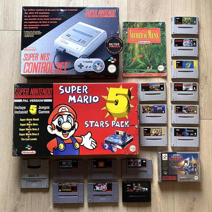 Super Nintendo-consoles + spellen, Games en Spelcomputers, Games | Nintendo Super NES, Zo goed als nieuw, Ophalen of Verzenden