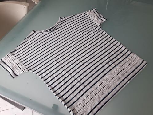 T-shirt in marineblauw (36), Kleding | Dames, T-shirts, Nieuw, Maat 36 (S), Wit, Korte mouw, Ophalen of Verzenden