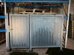 Aluminium poort + vast deel 2,96m breed x 1,85 m  hoog, Ophalen, Gebruikt, Aluminium