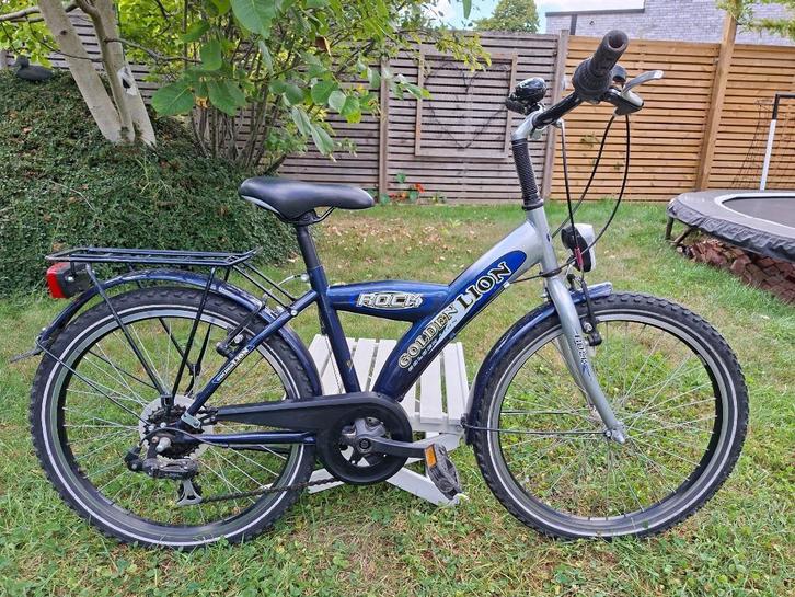 blauwe sportieve jongensfiets, Fietsen en Brommers, Fietsen | Jongens, Gebruikt, 22 inch, Versnellingen, Ophalen