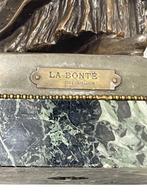 Art Nouveau Dame Zamak Bronze Artistique Bonté Delbos L., Enlèvement ou Envoi, Bronze