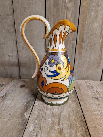 Cruche en poterie hollandaise Gouda 