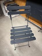 Tuintafel + stoelen, Tuin en Terras, Tuintafels, Ophalen, Gebruikt, Rechthoekig, Metaal