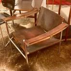 Lederen Fritz Haller vintage zetel met veel gebruiksschade, Ophalen
