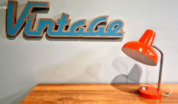 Lampe de bureau vintage orange