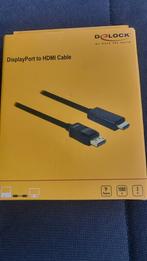 display port to hdmi 2m delock, Computers en Software, Pc- en Netwerkkabels, Ophalen of Verzenden, Zo goed als nieuw