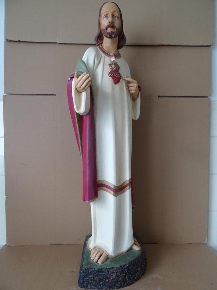 Antiek Jezusbeeld groot Jezusbeeld antiek 87cm Afhalen 169eu, Antiek en Kunst, Antiek | Religieuze voorwerpen, Ophalen of Verzenden