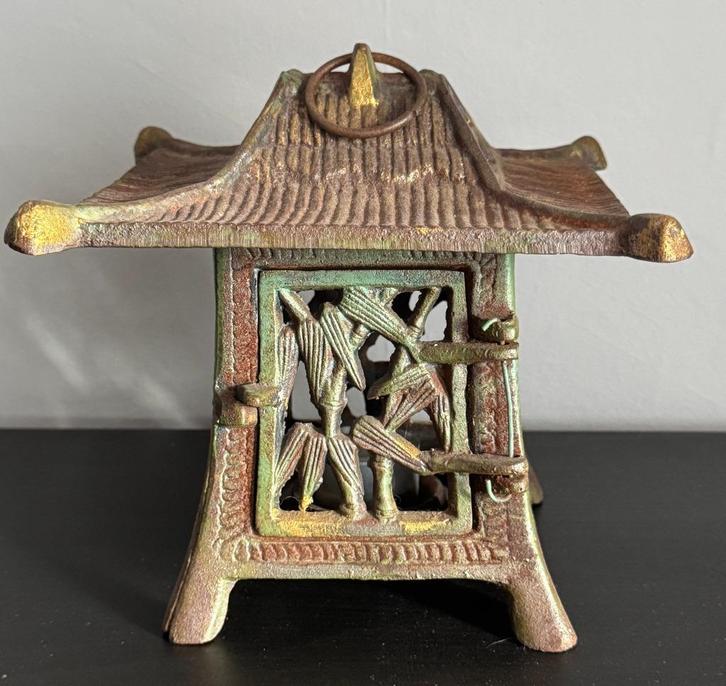 Oude Japanse smeedijzeren pagodelantaarn 1930, Antiek en Kunst, Kunst | Niet-Westerse kunst, Ophalen of Verzenden