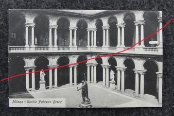 Postkaart 20/6/1913 Milano, Cortile Palazzo Brera, Italië