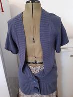 Cardigan manches coutes raglantes taille 40 - marque Phildar, Kleding | Dames, Ophalen of Verzenden, Blauw