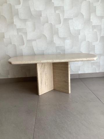 Salontafel travertin, vintage jaren 70/80 beschikbaar voor biedingen