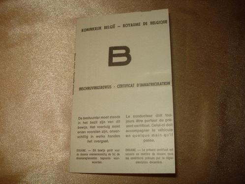 Ancien Certificat d'Immatriculation BMW 250 CC 1955, Motoren, Handleidingen en Instructieboekjes, BMW, Ophalen of Verzenden