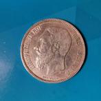 België 5 frank zilver Leopold II 1868 - pos A, Timbres & Monnaies, Monnaies | Belgique, Argent, Enlèvement ou Envoi, Monnaie en vrac