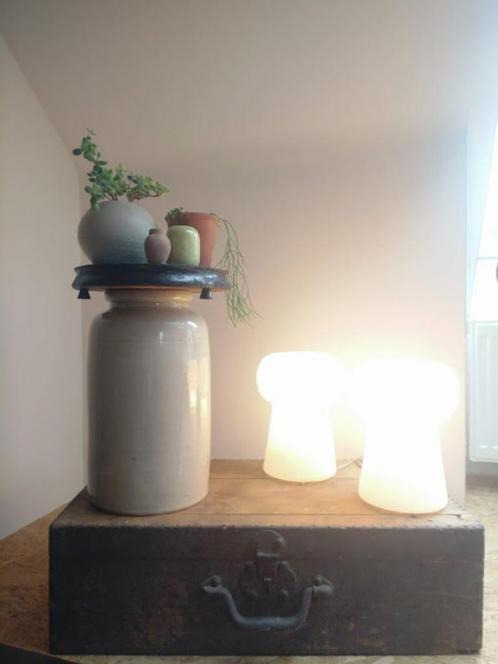 2x wit Arnone design Francolight champagne kurk cork lamp, Maison & Meubles, Lampes | Lampes de table, Utilisé, Moins de 50 cm