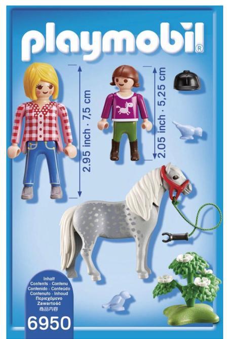② Playmobil Poney à cheval avec maman - 6950 — Jouets
