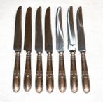 Delheid Freres - 7 antieke messen handvat zilver 800, Antiek en Kunst, Ophalen of Verzenden, Zilver