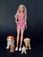 Barbie met 4 hondjes, Ophalen of Verzenden