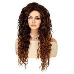 Nonchalante sexy pruik met lang haar bruinmix model 9618, Bijoux, Sacs & Beauté, Beauté | Soins des cheveux, Envoi, Neuf