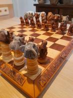 Authentiek schaakbord Zuid-Afrika Big five, Een of twee spelers, Ophalen, Zo goed als nieuw