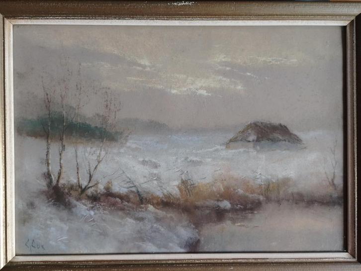 Gerard Cox  1902 - 1982  Winters Heidelandschap, Antiek en Kunst, Kunst | Schilderijen | Klassiek, Verzenden