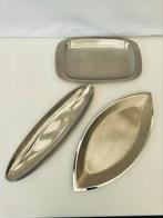 3 vintage inox schalen mooie vormen, Ophalen of Verzenden