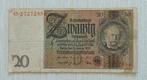 Germany 1929 - 20 Reichsmark No O.27272556 - P# 181a - VF, Los biljet, Duitsland, Verzenden