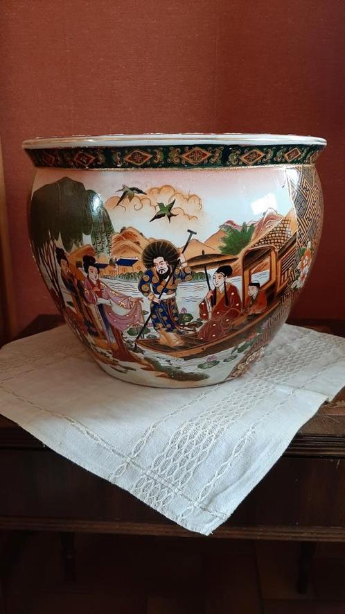 Très beau grand cache pot chinois ( aquarium ?), Antiquités & Art, Antiquités | Céramique & Poterie, Enlèvement