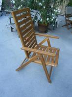 tuinstoel plooistoel plooizetel hout nieuw B=60cm, Caravans en Kamperen, Ophalen, Zo goed als nieuw, Campingstoel