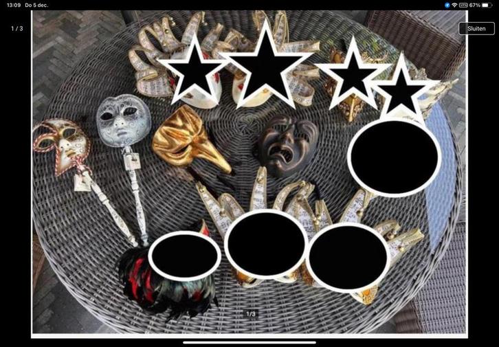 Venetiaanse maskers, Hobby & Loisirs créatifs, Articles de fête, Neuf, Enlèvement