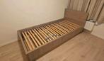 Bed zonder matras, Ophalen, Eenpersoons, Bruin, Zo goed als nieuw