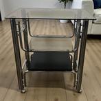 Vintage chromen staande rek / audiomeubel / tvmeubel, Antiek en Kunst, Ophalen of Verzenden