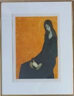 JEF WAUTERS / MADONNA / KLEURLITHO / 74x57cm / KADER / SIG, Enlèvement