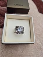 Massieve brede zilveren ringen met crystals maat 54 -49, Handtassen en Accessoires, Ringen, Ophalen of Verzenden, Zo goed als nieuw