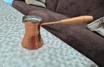 Vintage koperen Turkse koffie maker met houten handvat, Antiek en Kunst, Ophalen of Verzenden