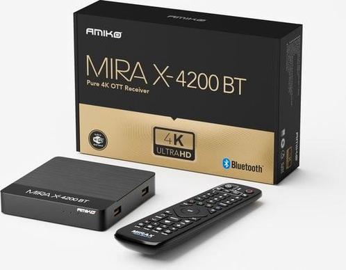 Amiko MiraX HiS-4200 BT Bluetooth Linux 4K Ultra HD, TV, Hi-fi & Vidéo, Lecteurs multimédias, Neuf, HDMI, Enlèvement ou Envoi