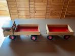 Grote houten vrachtwagen met oplegger, beiden kipbaar, Kinderen en Baby's, Speelgoed |Speelgoedvoertuigen, Zo goed als nieuw, Ophalen